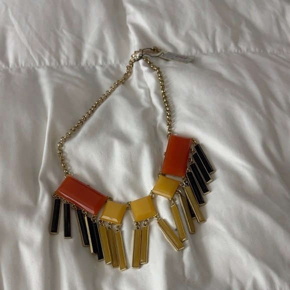 Jewelry - Gold and Orange Statement Necklace